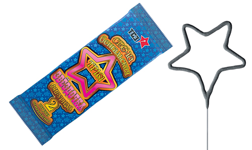  Бенгальские свечи фигурные 2 шт "Звездочка"  в Прокопьевске